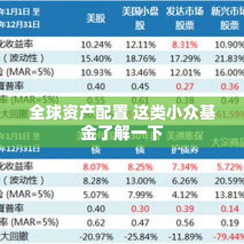 全球资产配置 这类小众基金了解一下