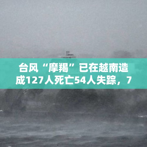 台风“摩羯”已在越南造成127人死亡54人失踪，764人受伤