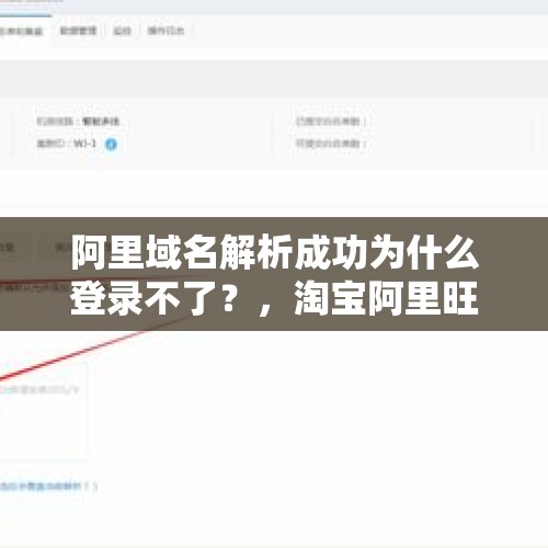 阿里域名解析成功为什么登录不了？，淘宝阿里旺旺信息发送不出去？