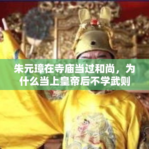 朱元璋在寺庙当过和尚，为什么当上皇帝后不学武则天兴修寺庙？，硕士拟被聘为勤杂工