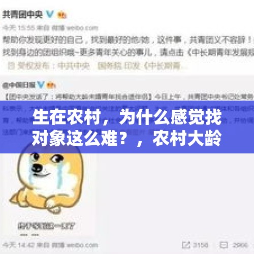 生在农村，为什么感觉找对象这么难？，农村大龄未婚青年那么多以后何去何从？