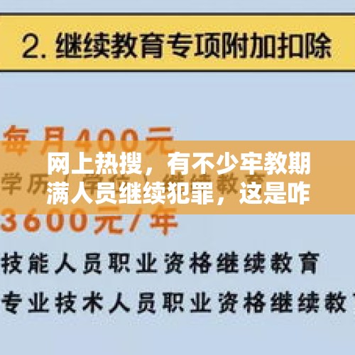 网上热搜，有不少牢教期满人员继续犯罪，这是咋回事？，江西凶犯从入室偷窃到害人性命，是属于冲动造成的吗？