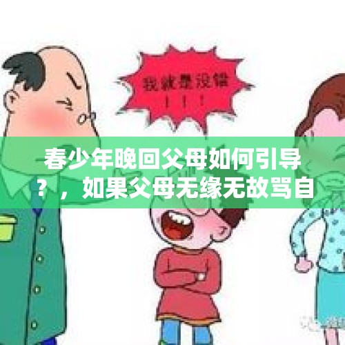 春少年晚回父母如何引导？，如果父母无缘无故骂自己。反驳是对还是错。要怎样忍耐？