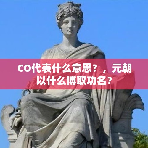 CO代表什么意思？，元朝以什么博取功名？