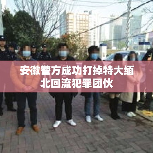 安徽警方成功打掉特大缅北回流犯罪团伙