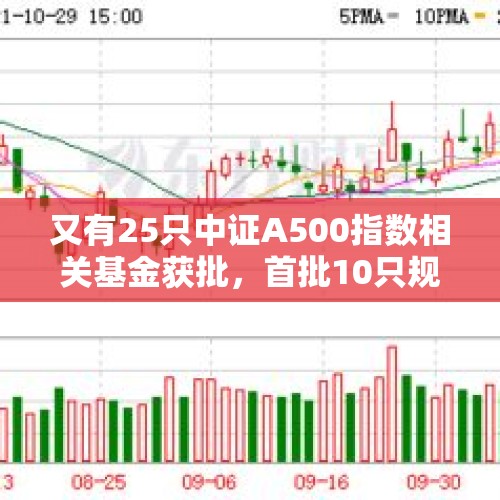 又有25只中证A500指数相关基金获批，首批10只规模已增至295亿