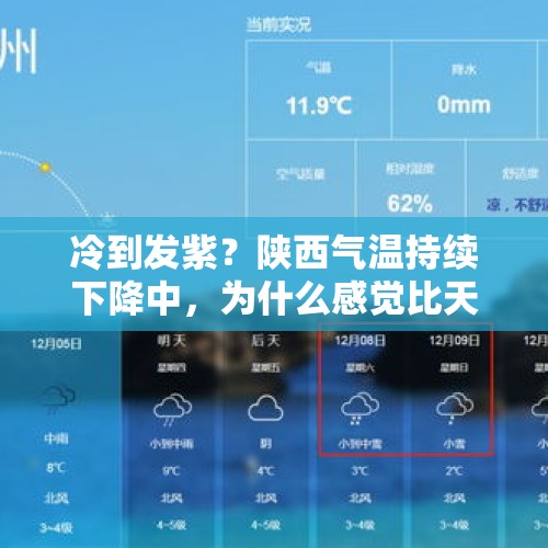 冷到发紫？陕西气温持续下降中，为什么感觉比天气预报更冷？