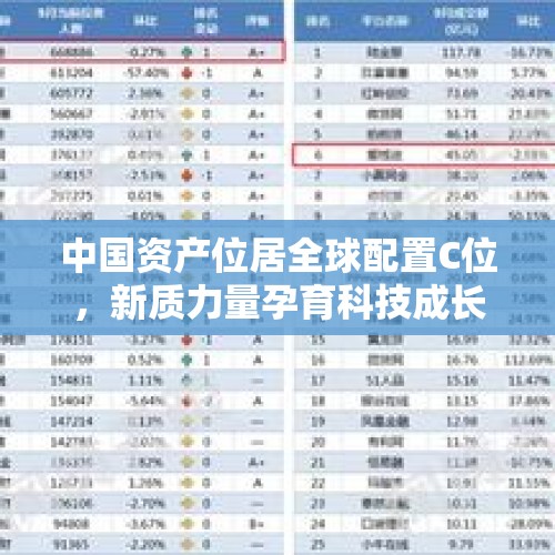 中国资产位居全球配置C位，新质力量孕育科技成长新龙头