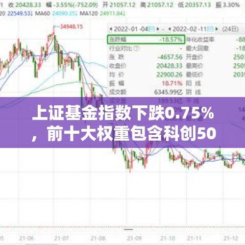 上证基金指数下跌0.75%，前十大权重包含科创50等