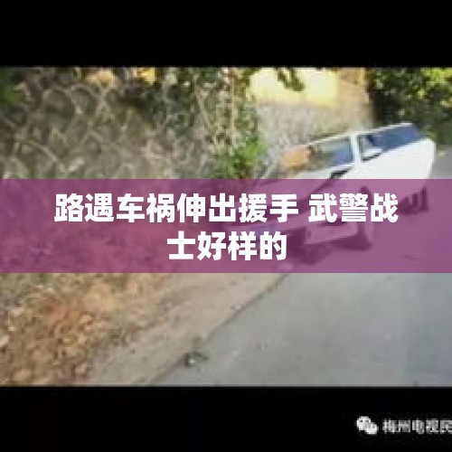 路遇车祸伸出援手 武警战士好样的