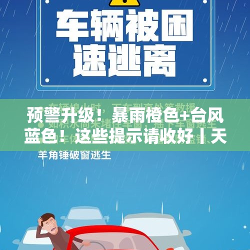 预警升级！暴雨橙色+台风蓝色！这些提示请收好丨天气早知道