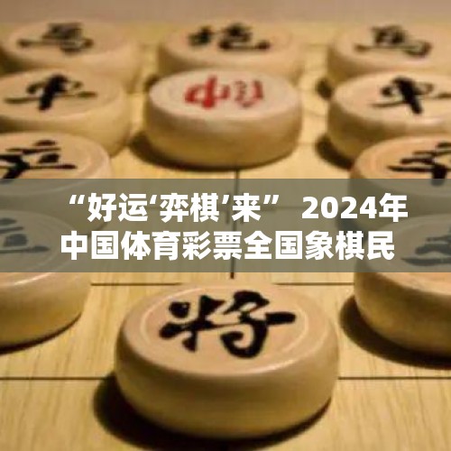 “好运‘弈棋’来” 2024年中国体育彩票全国象棋民间棋王争霸赛甘肃省总决赛圆满收官