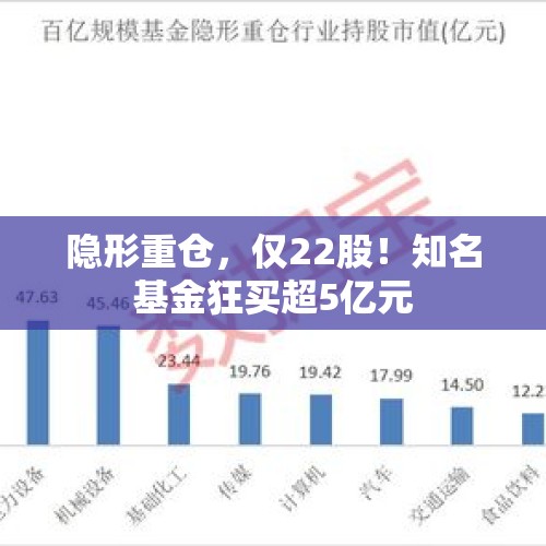 隐形重仓，仅22股！知名基金狂买超5亿元