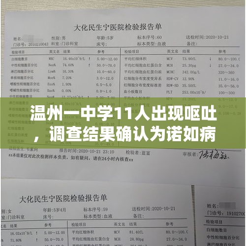 温州一中学11人出现呕吐，调查结果确认为诺如病毒感染，非食物中毒 - 今日头条