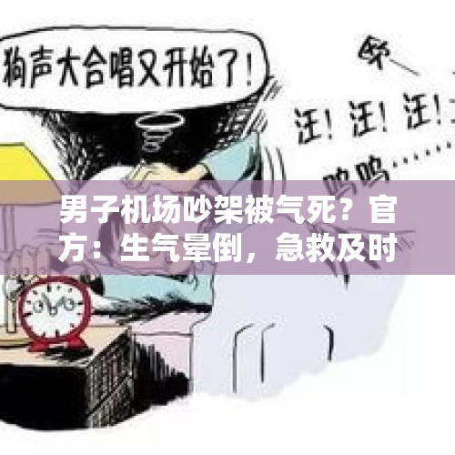 男子机场吵架被气死？官方：生气晕倒，急救及时 - 今日头条