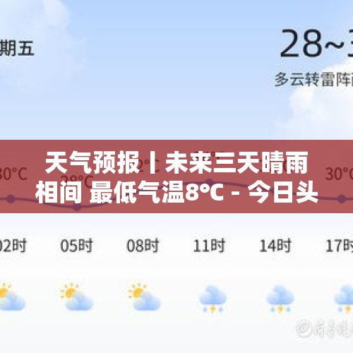 天气预报丨未来三天晴雨相间 最低气温8℃ - 今日头条