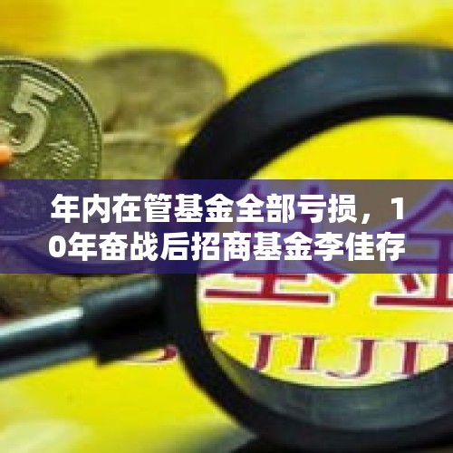 年内在管基金全部亏损，10年奋战后招商基金李佳存“躺平”了么？ - 今日头条