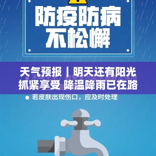 天气预报｜明天还有阳光抓紧享受 降温降雨已在路上 - 今日头条