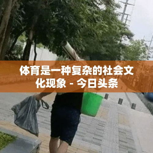 体育是一种复杂的社会文化现象 - 今日头条