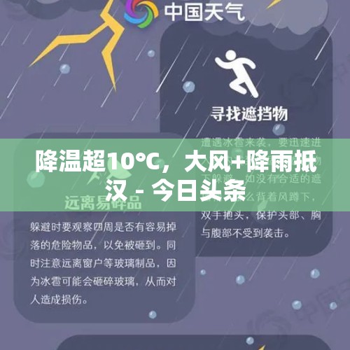 降温超10℃，大风+降雨抵汉 - 今日头条