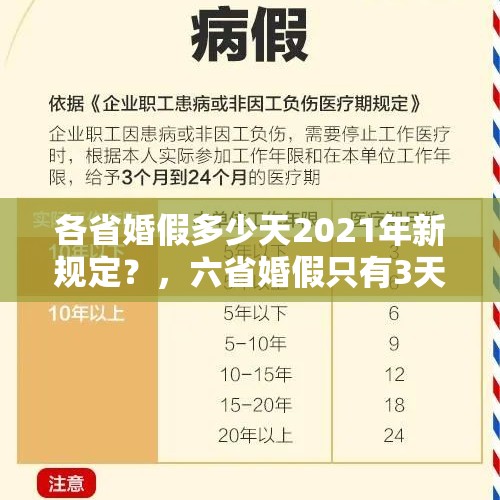 各省婚假多少天2021年新规定？，六省婚假只有3天