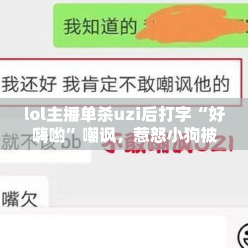 lol主播单杀uzi后打字“好嗨哟”嘲讽，惹怒小狗被封禁直播间，如何评价？，ABC创始人公开致歉