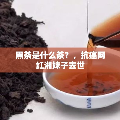 黑茶是什么茶？，抗癌网红湘妹子去世