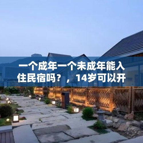 一个成年一个未成年能入住民宿吗？，14岁可以开民宿吗？