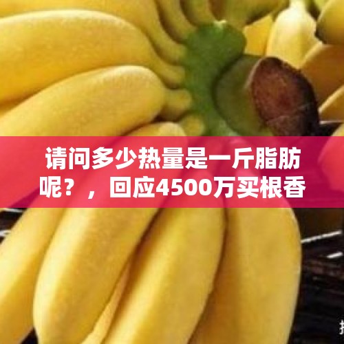 请问多少热量是一斤脂肪呢？，回应4500万买根香蕉