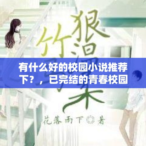 有什么好的校园小说推荐下？，已完结的青春校园小说？