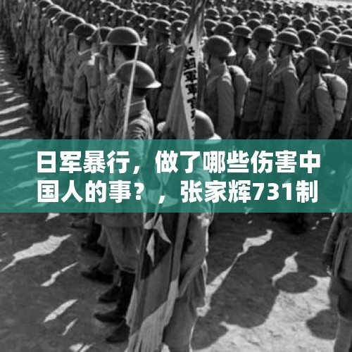 日军暴行，做了哪些伤害中国人的事？，张家辉731制片人？