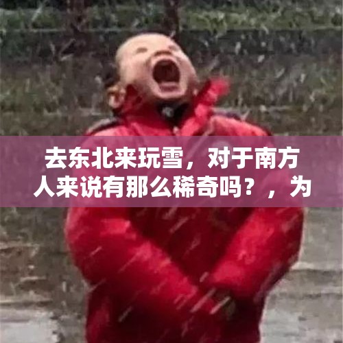 去东北来玩雪，对于南方人来说有那么稀奇吗？，为什么严重冻伤必须要截肢？