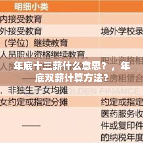 年底十三薪什么意思？，年底双薪计算方法？