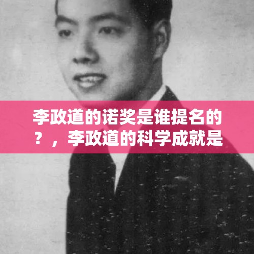 李政道的诺奖是谁提名的？，李政道的科学成就是什么少一点？