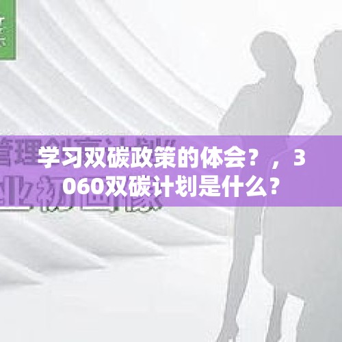 学习双碳政策的体会？，3060双碳计划是什么？