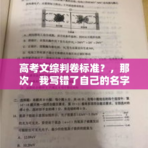 高考文综判卷标准？，那次，我写错了自己的名字作文？