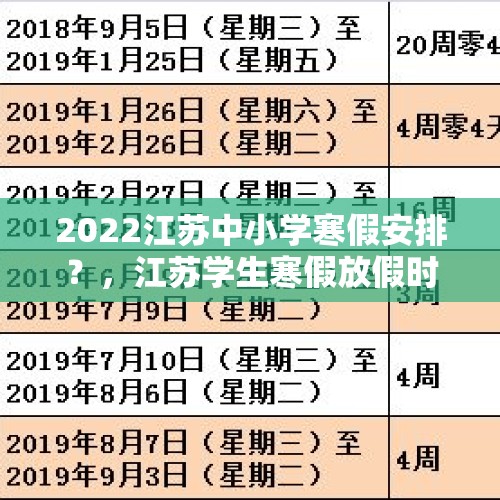 2022江苏中小学寒假安排？，江苏学生寒假放假时间2021-2022？