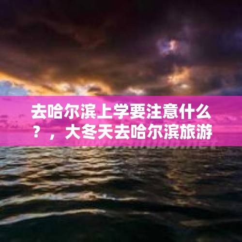 去哈尔滨上学要注意什么？，大冬天去哈尔滨旅游好不好，会特别冷吗？