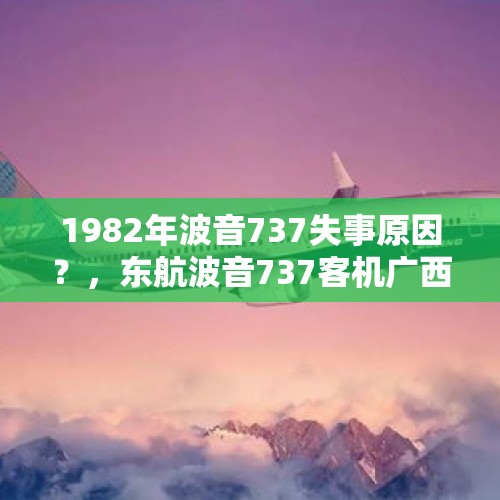 1982年波音737失事原因？，东航波音737客机广西坠毁，你最近还敢坐飞机吗？