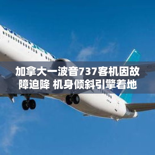 加拿大一波音737客机因故障迫降 机身倾斜引擎着地 - 今日头条