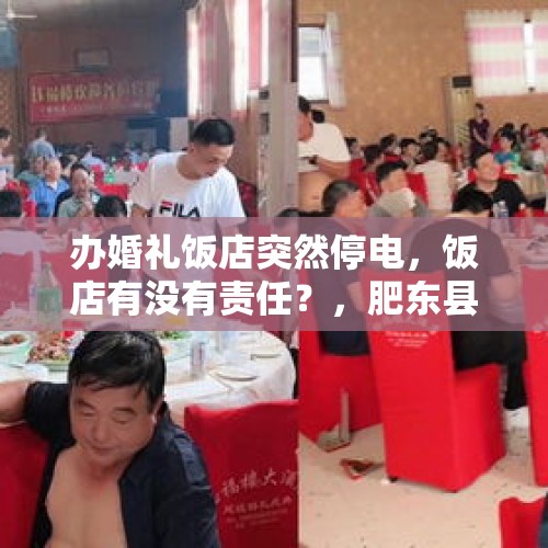 办婚礼饭店突然停电，饭店有没有责任？，肥东县：尴尬了！婚礼现场证婚人被法院带走了, 你怎么看？